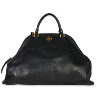 Black Calfskin Large Re(Belle) Shoulder Bag