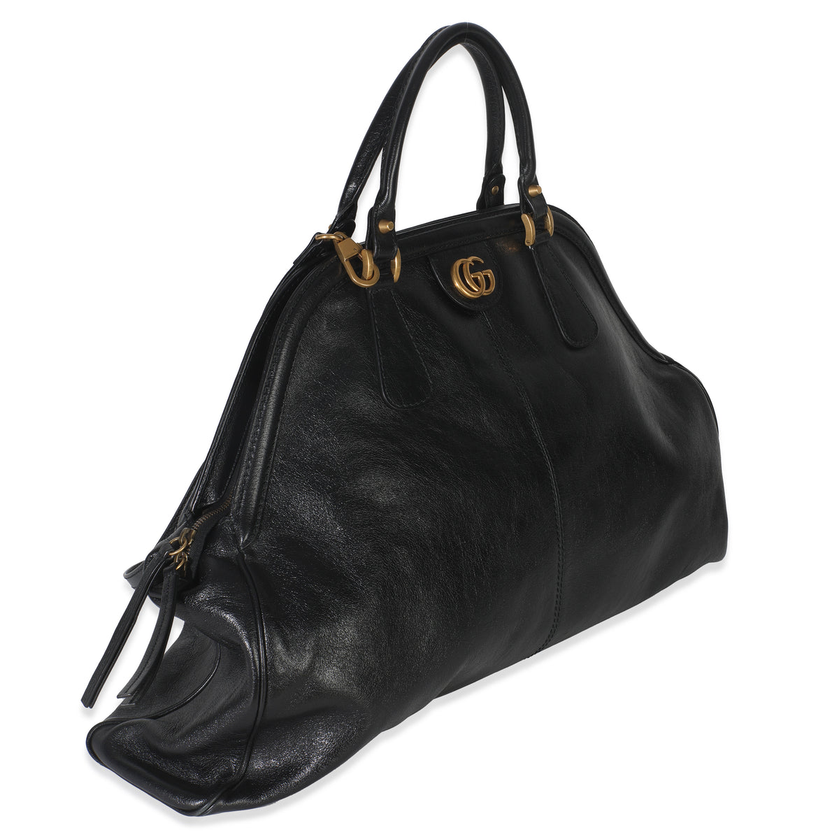 Black Calfskin Large Re(Belle) Shoulder Bag