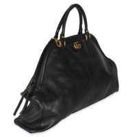 Black Calfskin Large Re(Belle) Shoulder Bag