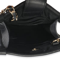 Black Tweed PVC Logo Pouch With Chain