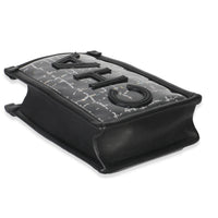 Black Tweed PVC Logo Pouch With Chain