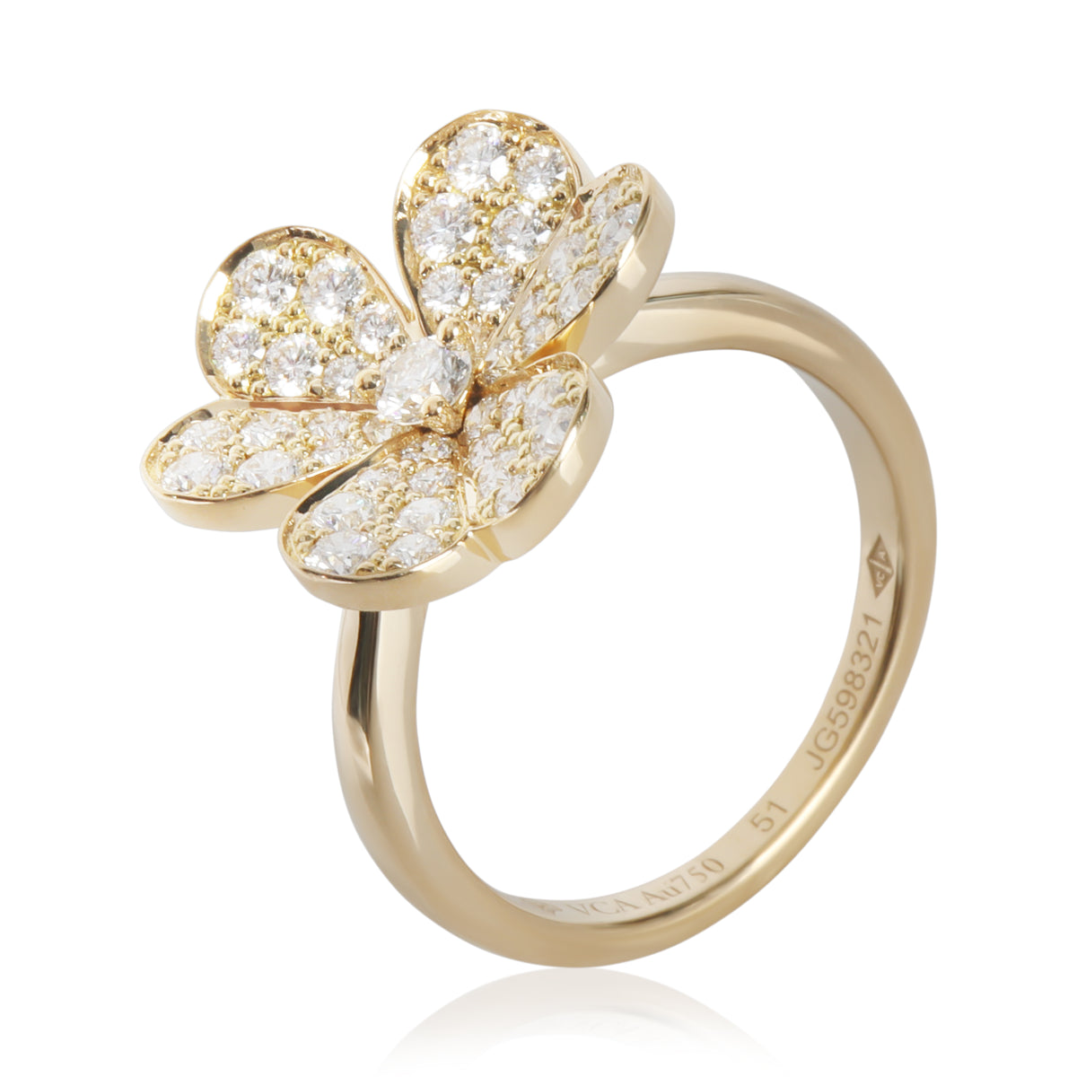 Yellow Gold Diamond Small Model Frivole Ring