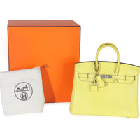 Lime Mississippiensis Matte Alligator Birkin 25 PHW