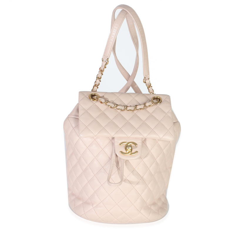 Light Pink Quilted Lambskin Small Urban Spirit Backpack