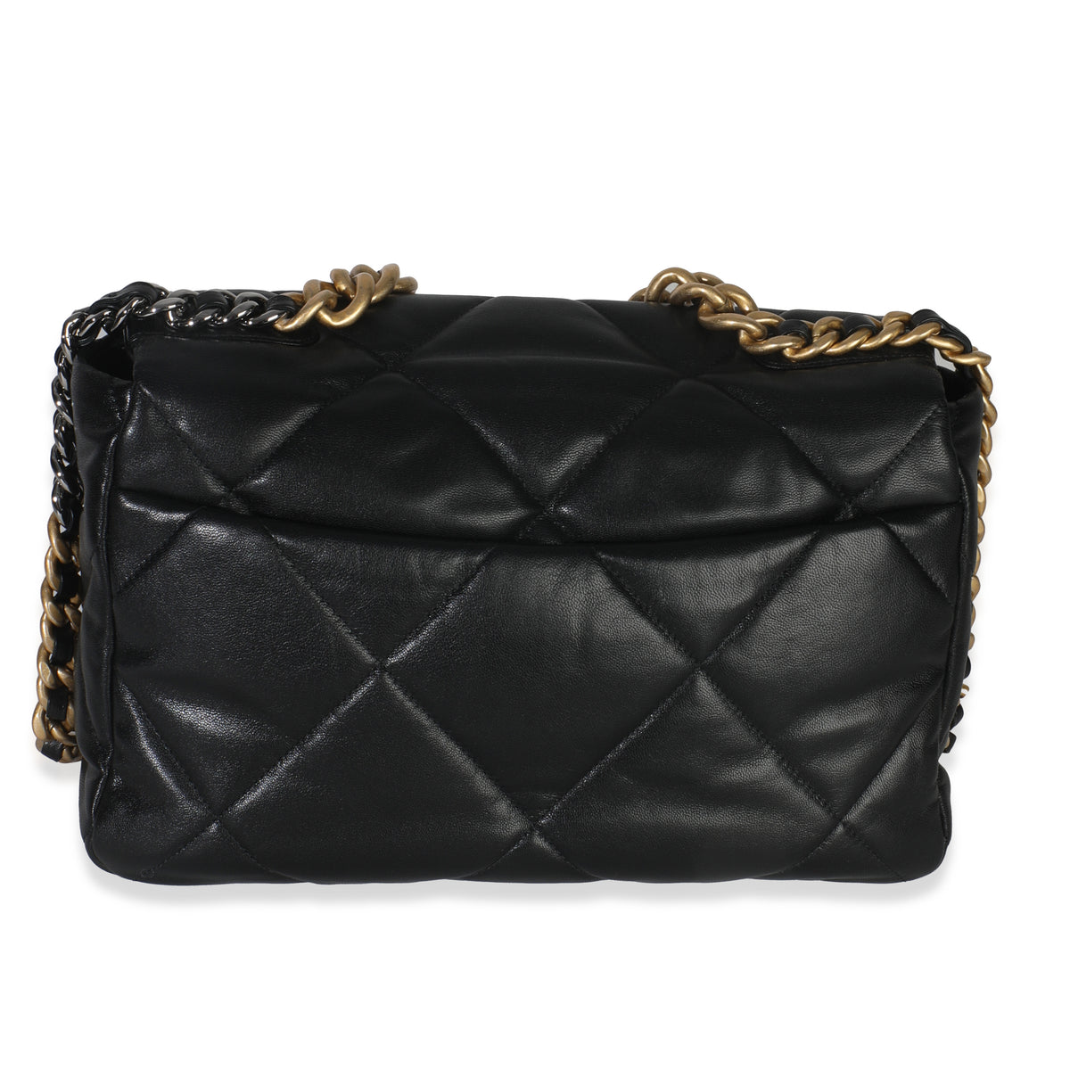 20A Black Quilted Lambskin Large Chanel 19 Flap Bag