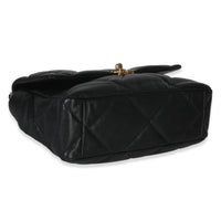 20A Black Quilted Lambskin Large Chanel 19 Flap Bag