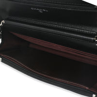 Black Quilted Lambskin Classic Wallet On Chain