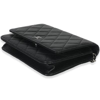 Black Quilted Lambskin Classic Wallet On Chain