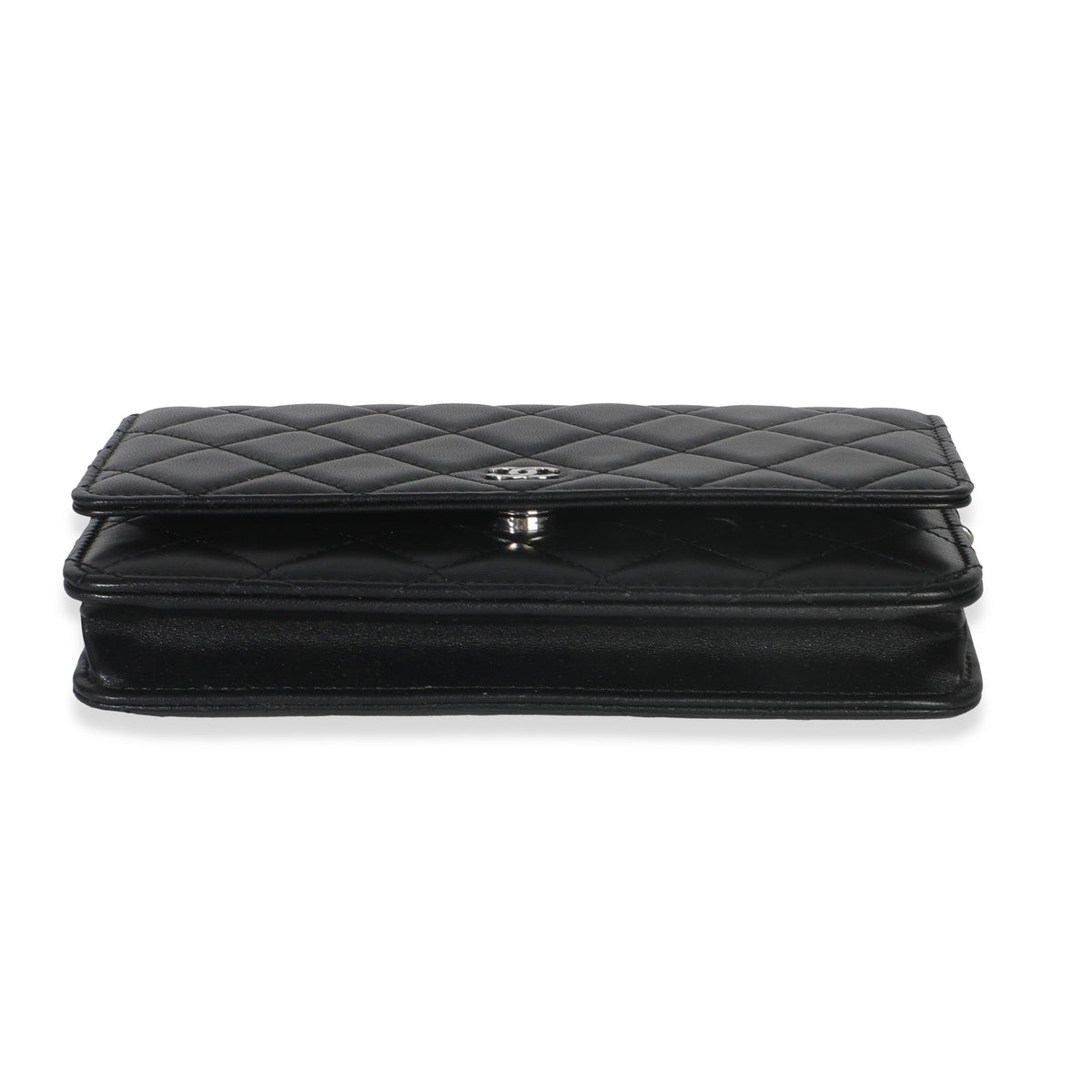 Black Quilted Lambskin Classic Wallet On Chain