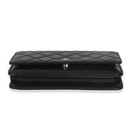 Black Quilted Lambskin Classic Wallet On Chain