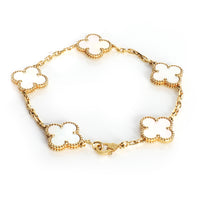 Yellow Gold Mother Of Pearl Vintage Alhambra Bracelet