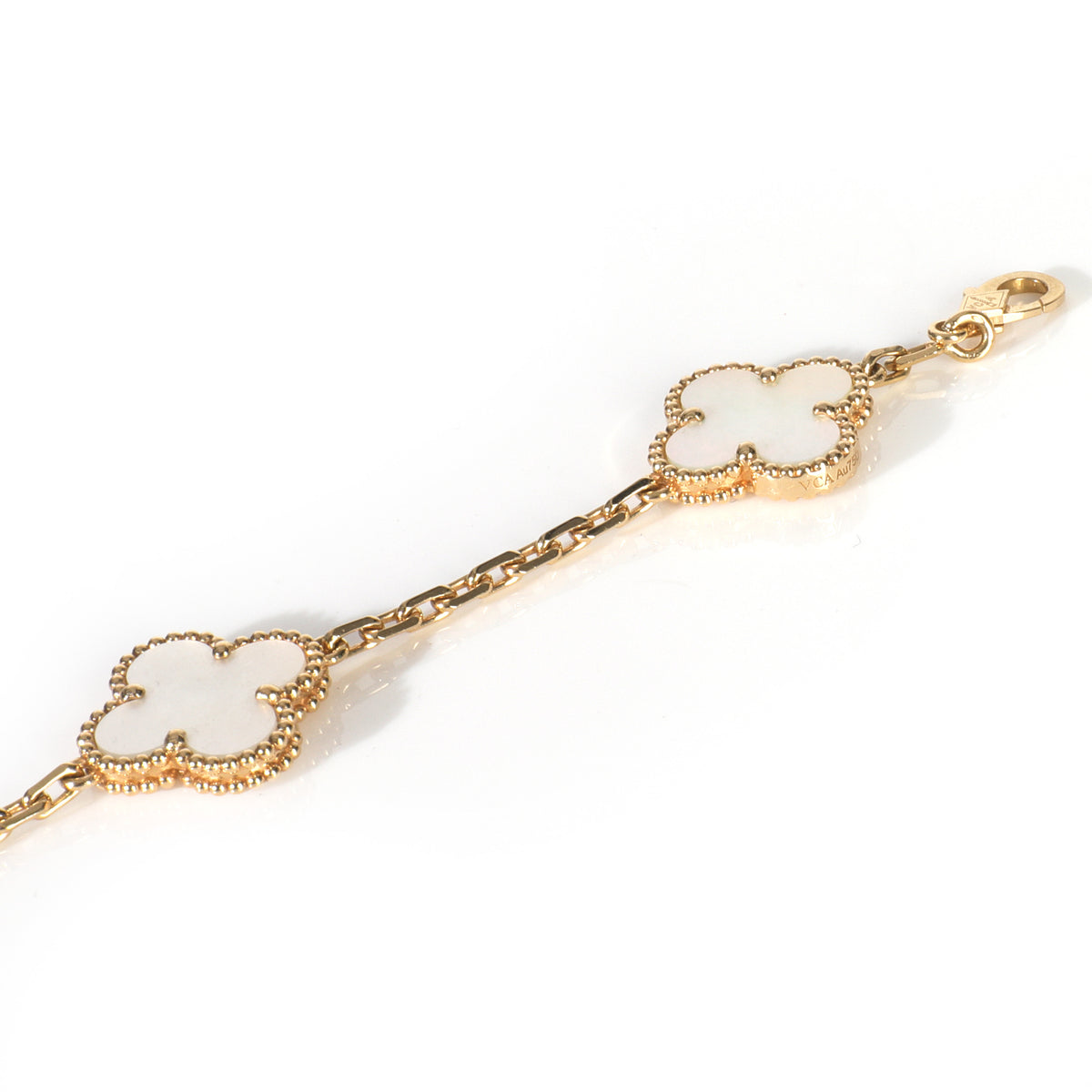 Yellow Gold Mother Of Pearl Vintage Alhambra Bracelet