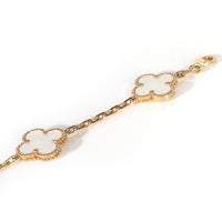 Yellow Gold Mother Of Pearl Vintage Alhambra Bracelet