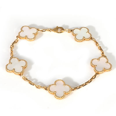 Yellow Gold Mother Of Pearl Vintage Alhambra Bracelet