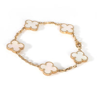 Yellow Gold Mother Of Pearl Vintage Alhambra Bracelet