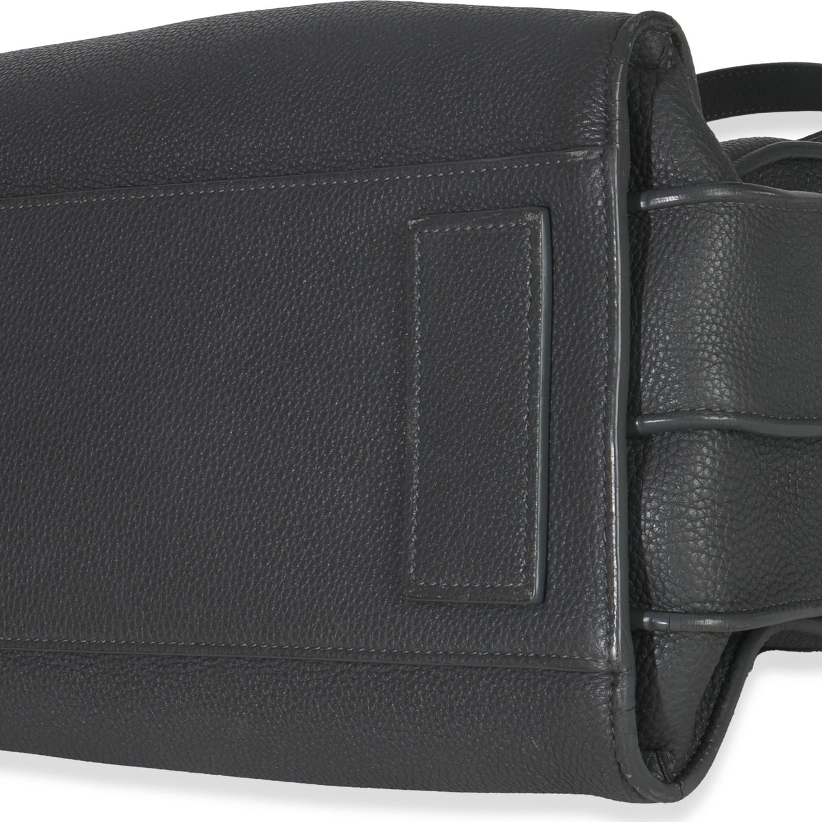 Grey Grained Calfskin Small Souple Sac De Jour