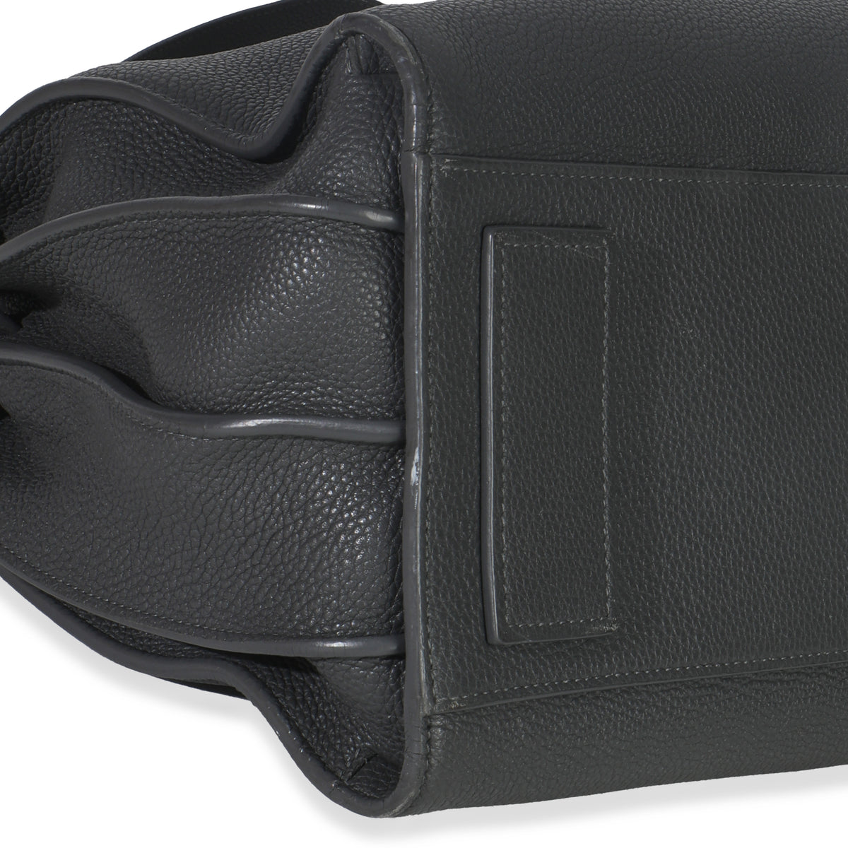 Grey Grained Calfskin Small Souple Sac De Jour