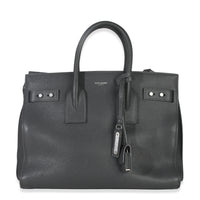 Grey Grained Calfskin Small Souple Sac De Jour