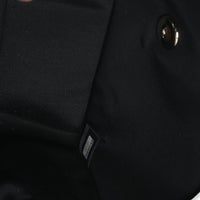 Black Quilted Lambskin Running Chain Small Flap Bag