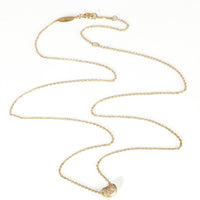 Yellow Gold Diamond Elsa Peretti Bean Pendant
