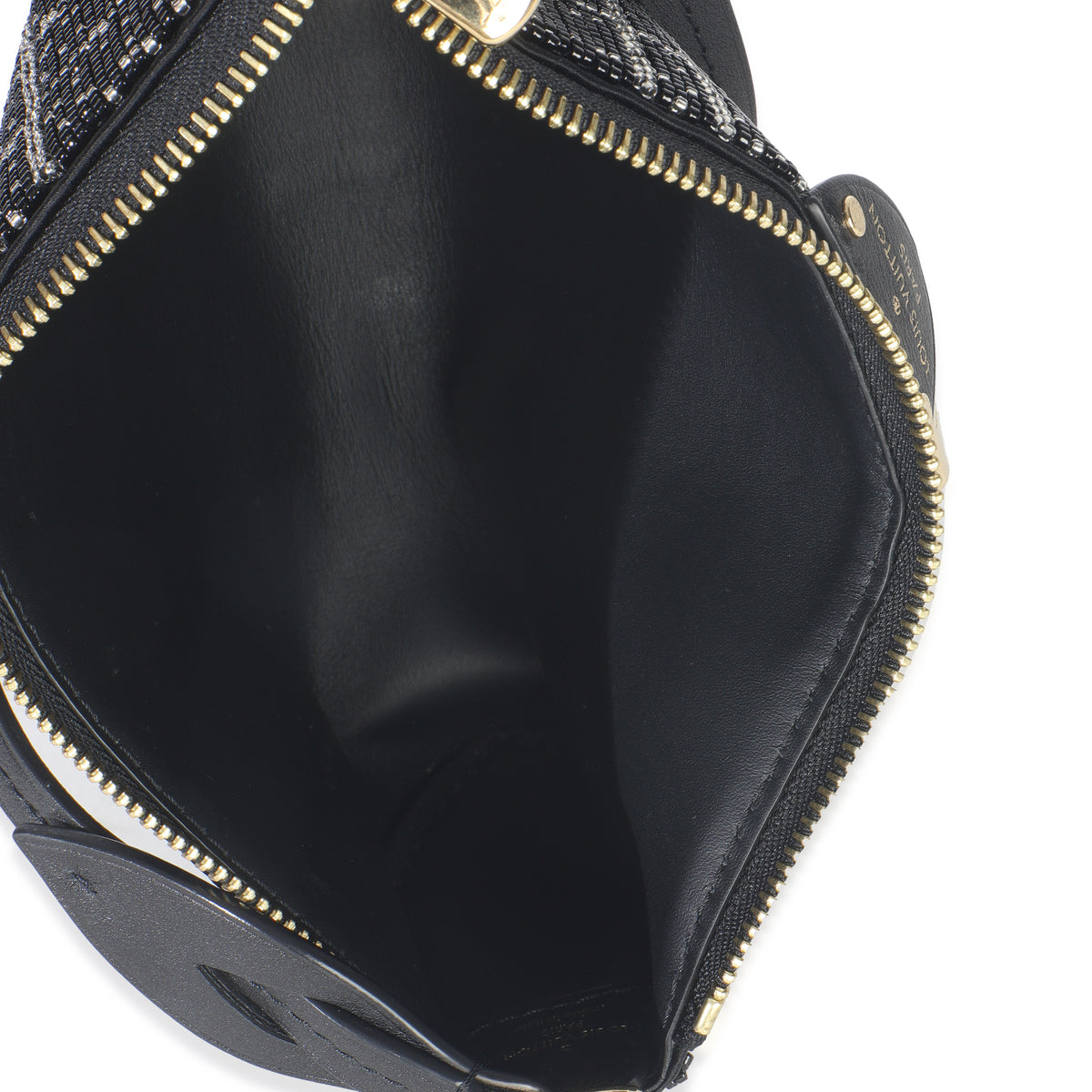 Black White Beaded Pochette Tirette