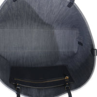 Blue FF Embroidery Canvas Large Denim Roll Tote