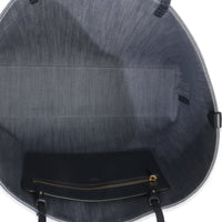 Blue FF Embroidery Canvas Large Denim Roll Tote