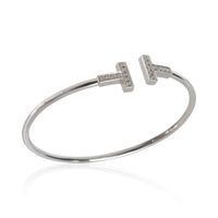 White Gold Diamond Tiffany T Wire Bracelet