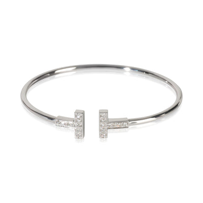White Gold Diamond Tiffany T Wire Bracelet