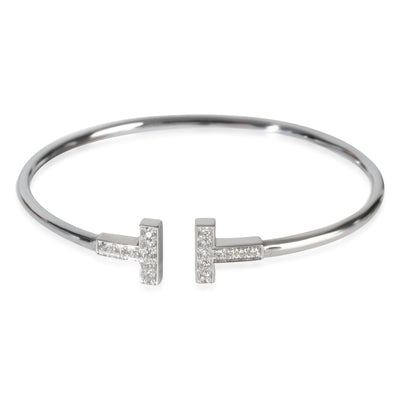White Gold Diamond Tiffany T Wire Bracelet
