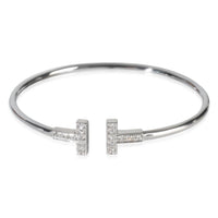 White Gold Diamond Tiffany T Wire Bracelet