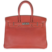 Sanguine White Clemence Verso Birkin 35 PHW