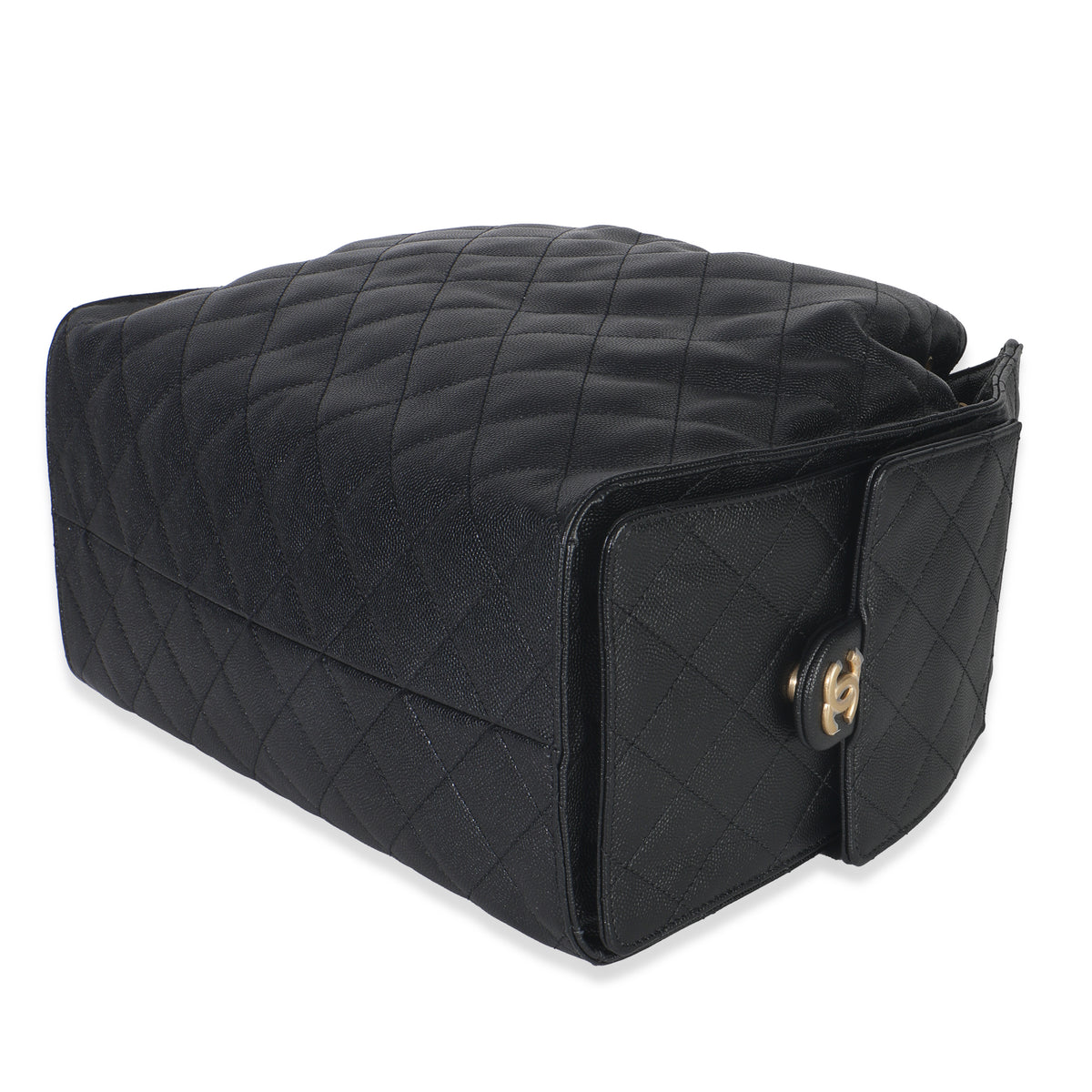 Black Quilted Caviar Medium Chanel 25 Hobo Handbag