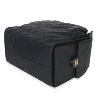 Black Quilted Caviar Medium Chanel 25 Hobo Handbag