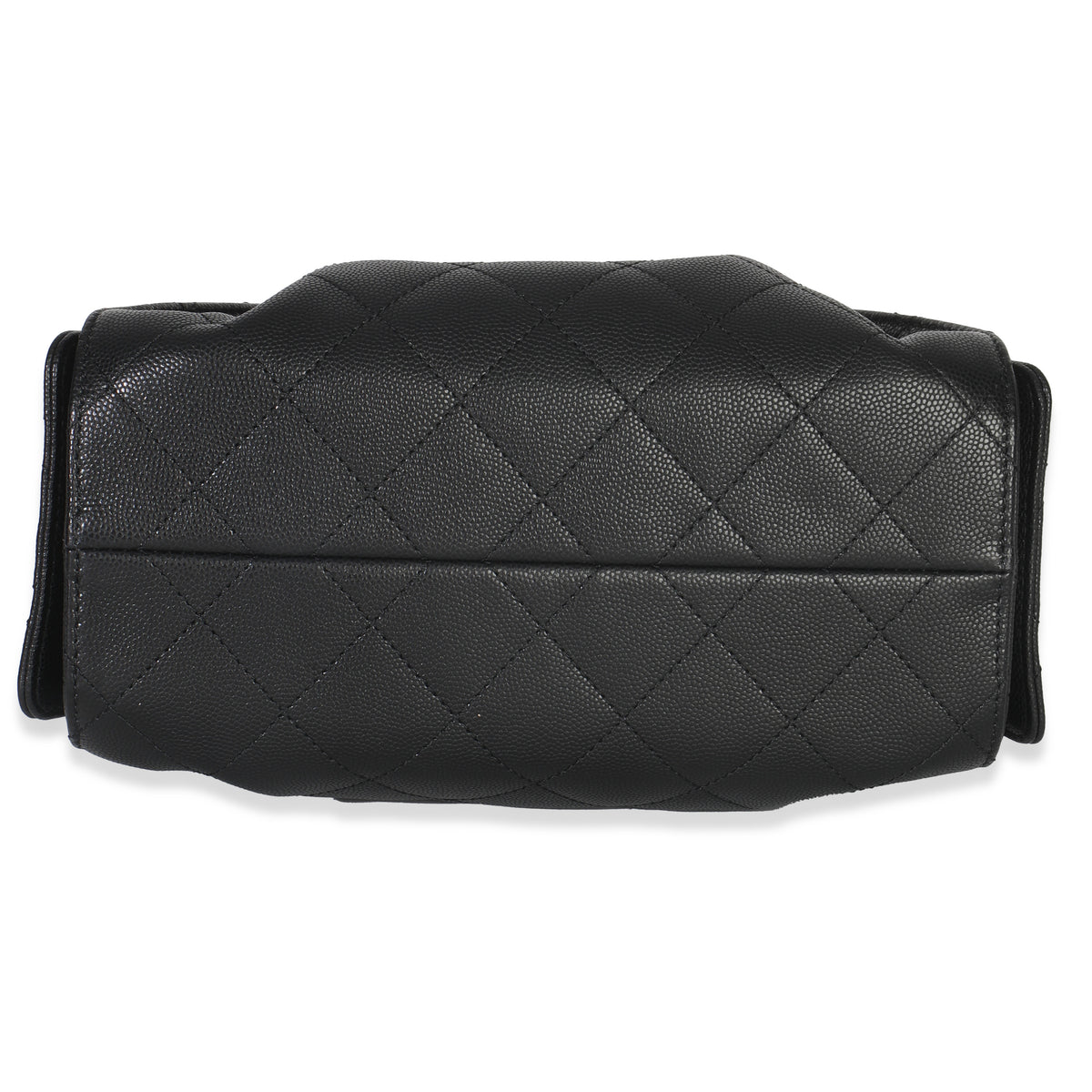 Black Quilted Caviar Mini Chanel 25 Hobo Handbag