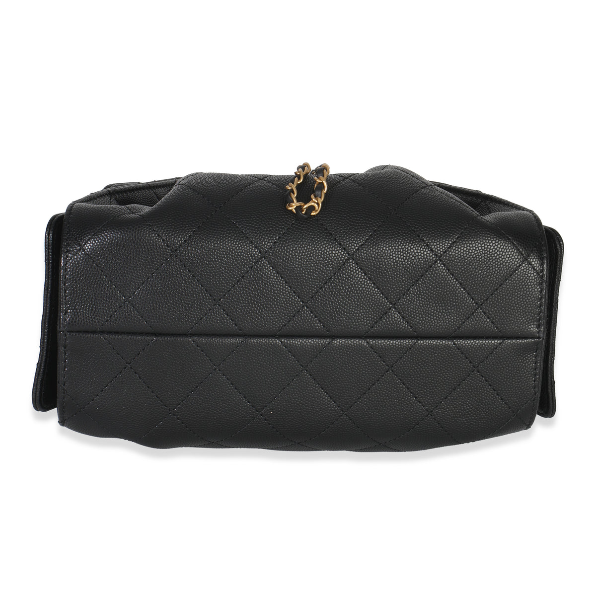 Black Quilted Caviar Mini Chanel 25 Hobo Handbag