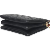 Black Monogram Embossed Lambskin Coussin BB