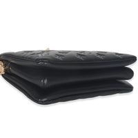 Black Monogram Embossed Lambskin Coussin BB
