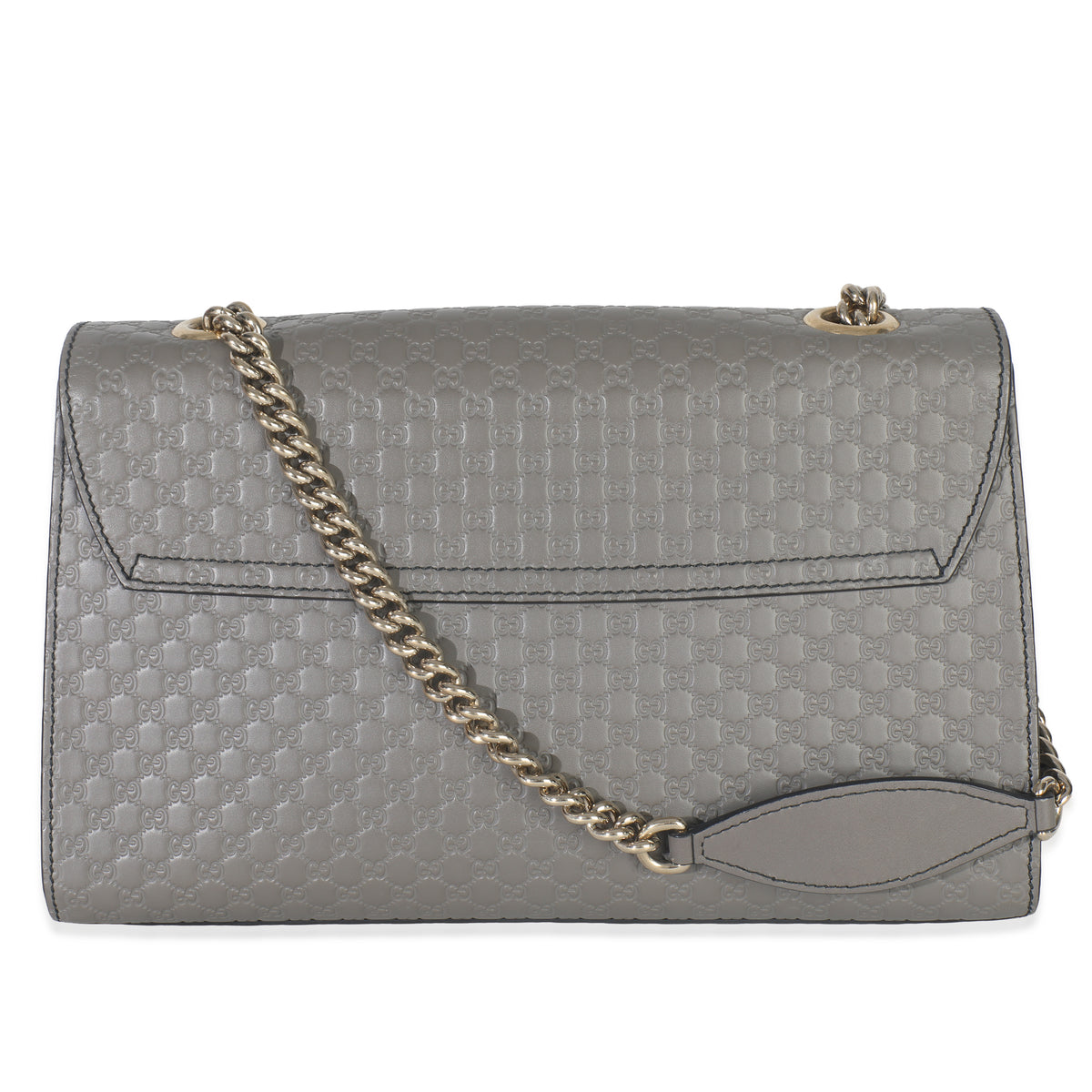 Grey Guccissima Leather Medium Chain Shoulder Bag
