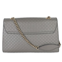 Grey Guccissima Leather Medium Chain Shoulder Bag