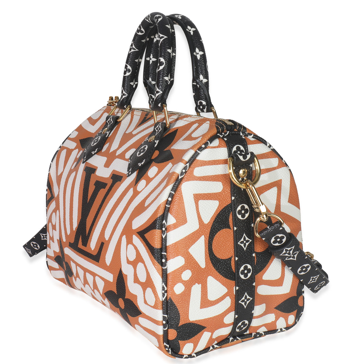 Creme Caramel Monogram Canvas Crafty Speedy Bandouliere 25