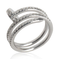 White Gold Diamond Double Juste Un Clou Ring