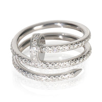 White Gold Diamond Double Juste Un Clou Ring