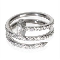 White Gold Diamond Double Juste Un Clou Ring