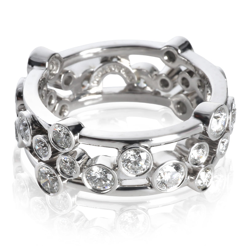 Platinum Diamond Bubbles Ring