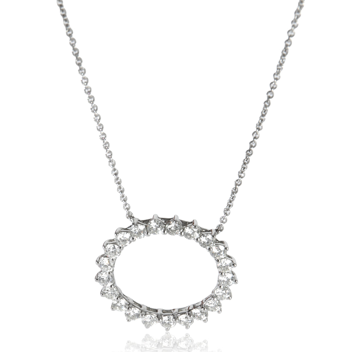 Platinum Diamond Circle Pendant