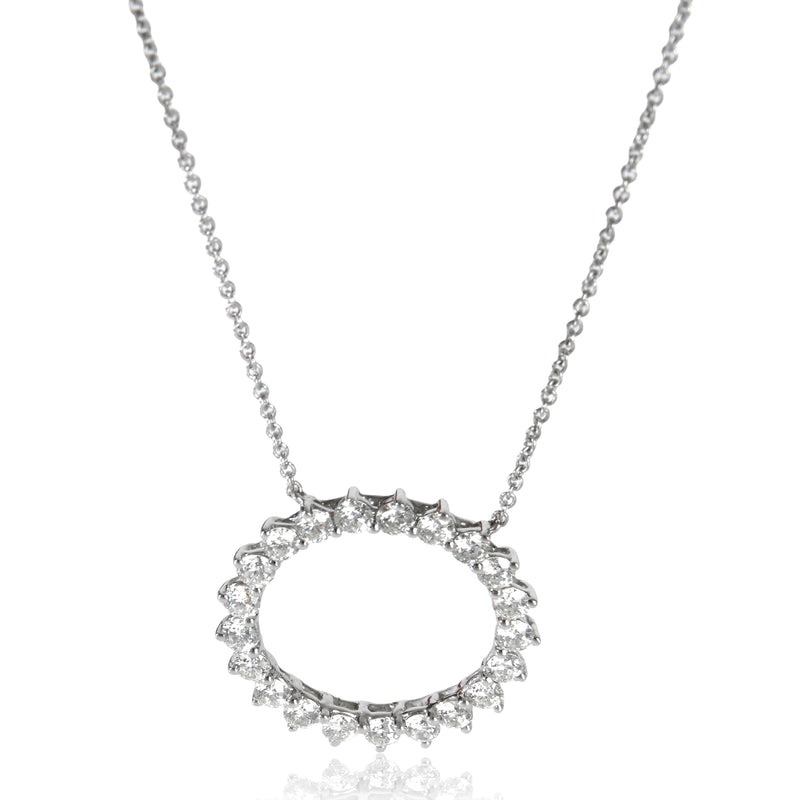 Platinum Diamond Circle Pendant
