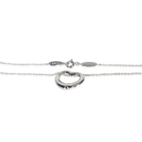 Platinum Diamond Elsa Peretti Open Heart Pendant