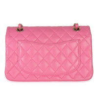 22P Pink Quilted Caviar Small Classic Double Flap Bag
