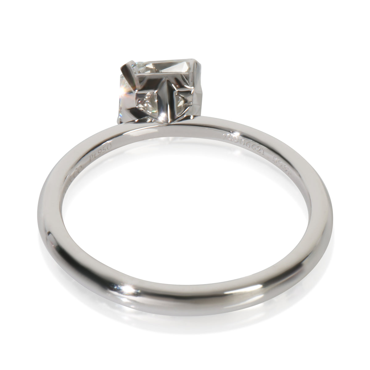 Platinum Tiffany & Co. Tiffany True Solitaire Engagement Ring, .91 Ct. F VS1